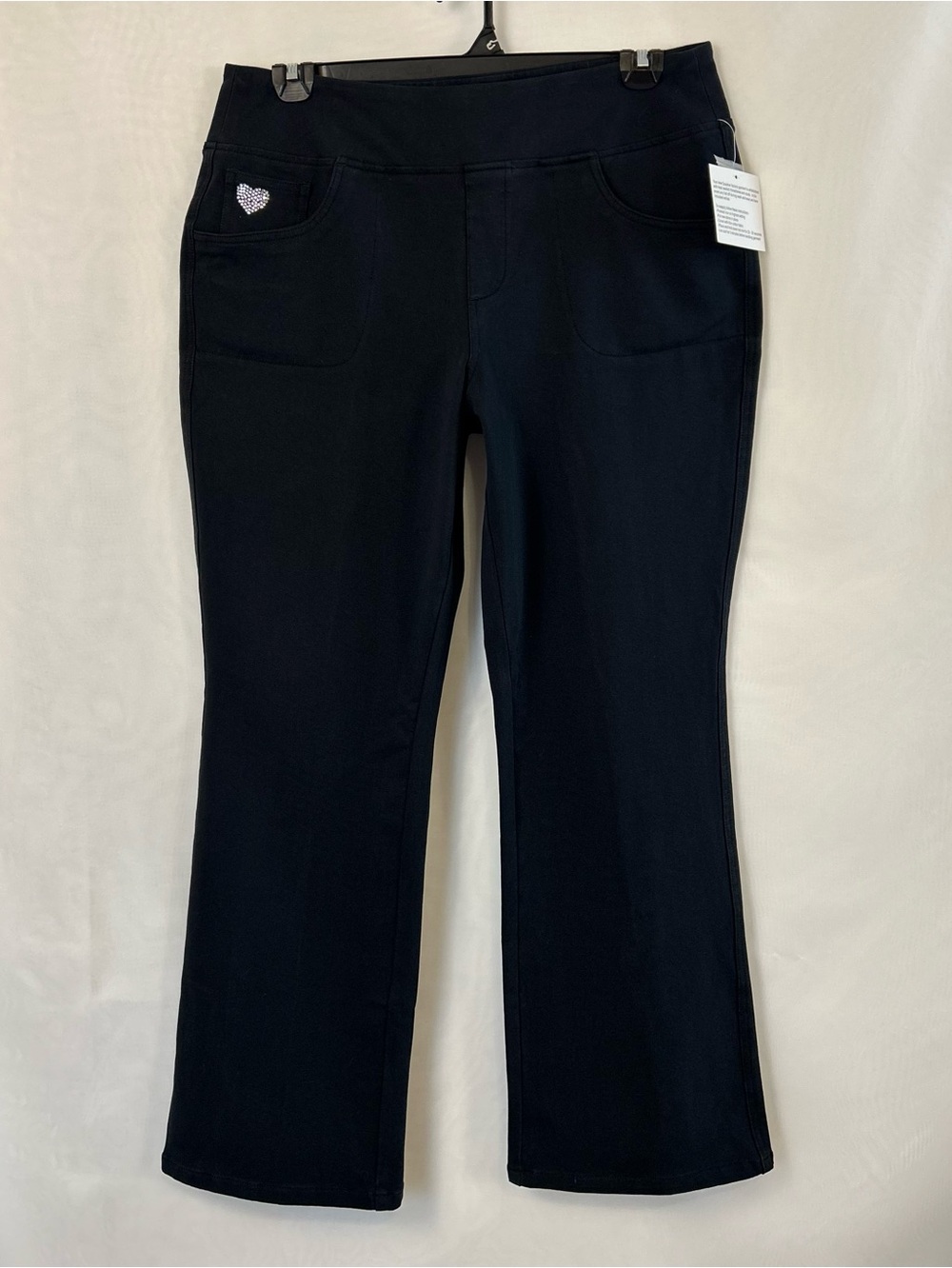 New QVC Quacker Factory DreamJeannes Flat Waistband Bootcut Jeans / Large